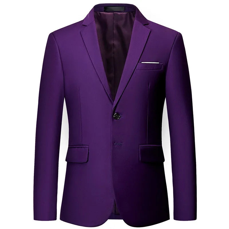 Men 3pcs/set Suits Slim Fit 2 Buttons Blazer Formal Business Jackets Korean Style Suit Vest Groom Wedding Prom Dinner Waistcoats
