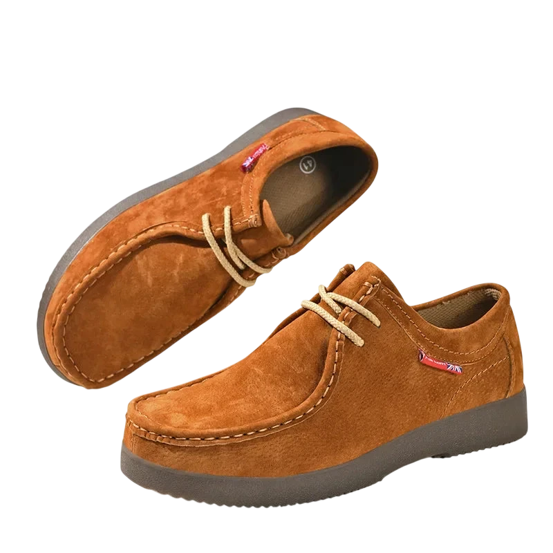 Men Casual Shoes Suede Leather Work Shoes Male Lace Up Flats Sneakers Platform British Business Party Dress Shoes 38 45