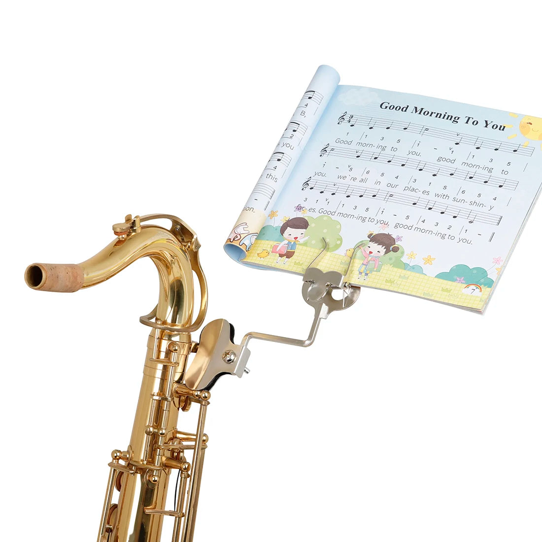 Music Stand Clarinet Tenor Horn Trumpets Alto Sax Wind Instrument Portable Sheet Music Stand Strong Spring Instrument Parts