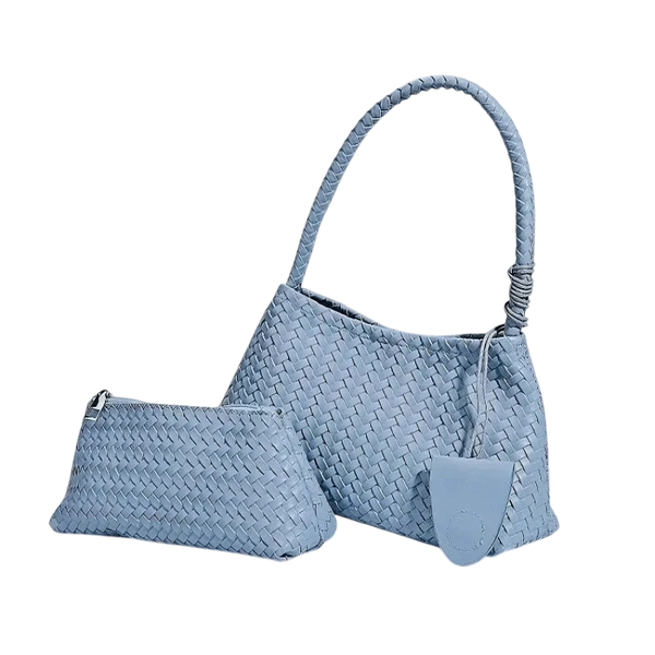 Women's hand-woven handbag2026New trendy fashion niche underarm bag, simple shoulder bag, bucket bag, mother-daughter bag
