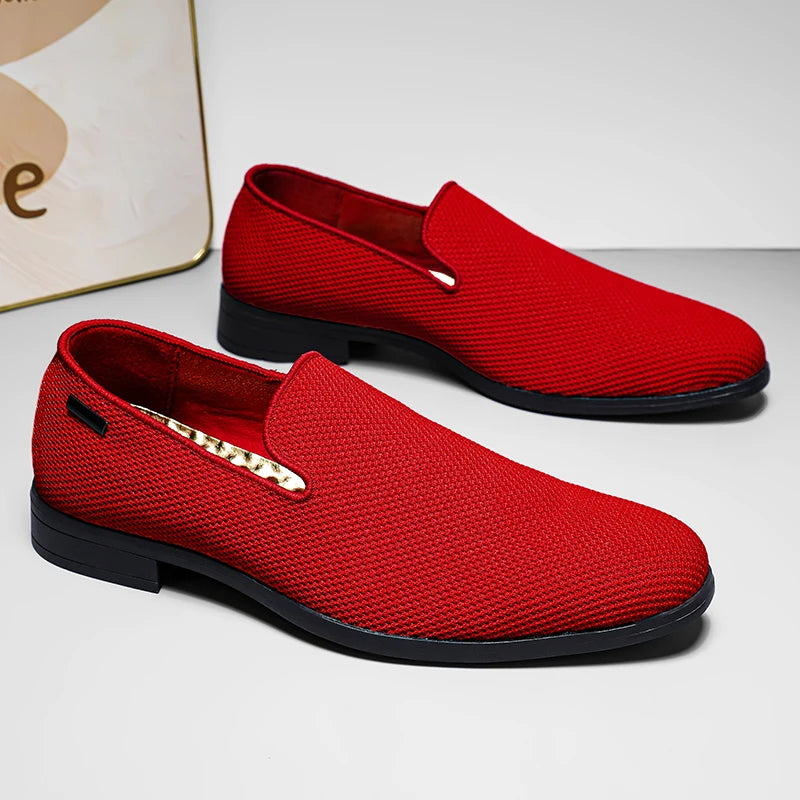 Stylish Men Wedding Shoe 2026 New Male Handmade Loafers Classic Men Dress Shoes Casual Luxury Brand Slip on Designer Moccasins