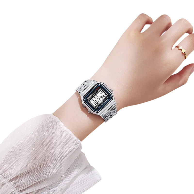 Luxury Rose Gold Women Watches Electronic Digital Display Retro Style Clock Mens Relogio Masculin Reloj Hombre Homme