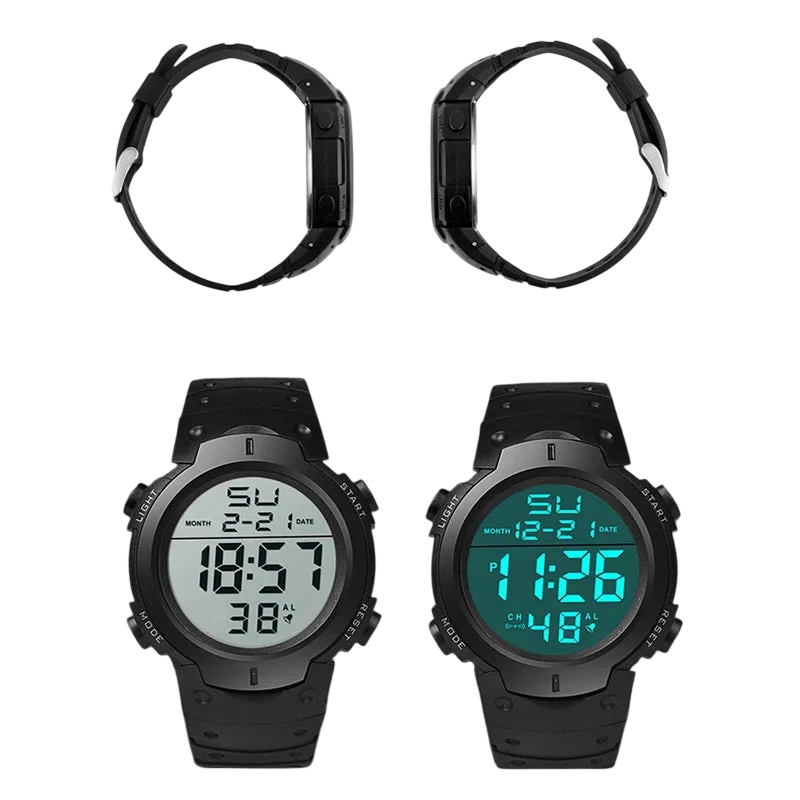 Men Electronic Watch Sports Watches For Men Waterproof Luminous Multifunction Outdoor Fitness Large Screen Electronic Wristwatch