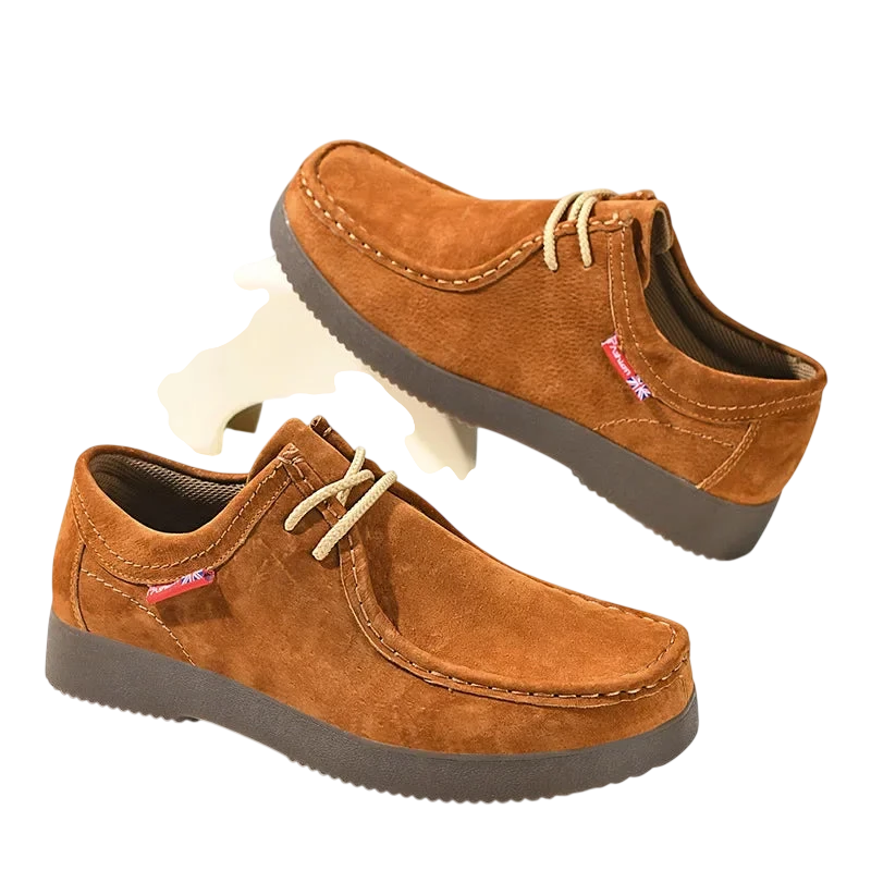 Men Casual Shoes Suede Leather Work Shoes Male Lace Up Flats Sneakers Platform British Business Party Dress Shoes 38 45