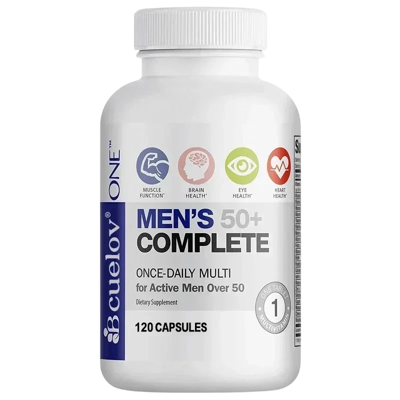 Mens Multivitamin For 50 High Potency Formula For Brain Eye Heart Health For Brain Eye Heart Health 120 Capsules