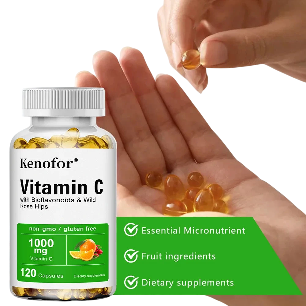 Vitamin C 1000 Mg With Citrus Rosehip Immune Support Collagen Production Skin Health Antioxidant 120 Capsules