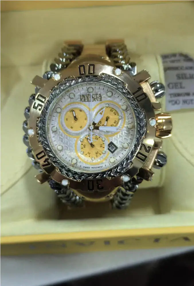 Men's Trend Watch Domineering Thick Large Dial Stainless Steel Chronograph Steel Belt Quartz Multifunctional Men's Trend Watch
