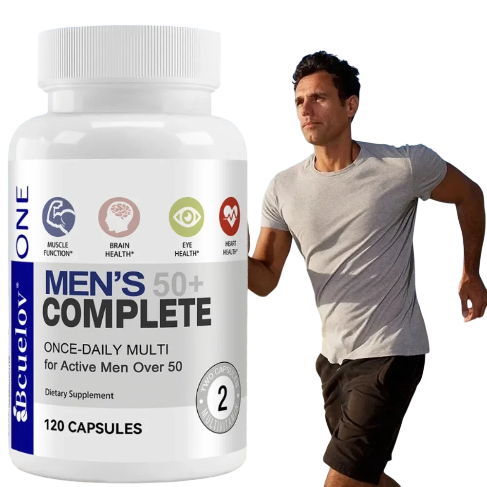 Mens Multivitamin For 50 High Potency Formula For Brain Eye Heart Health For Brain Eye Heart Health 120 Capsules