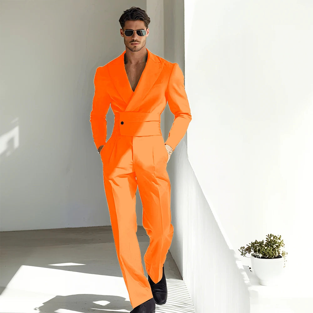 Sexy Men Suits Special Occasion Peak Lapel Skim High Quality Strong 2 Pieces Jacket Pants Banquet Business Luxuery Male Clothing