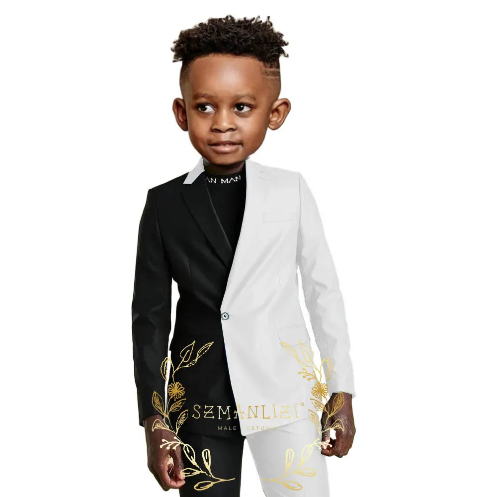 Suits for Flower Boy Kids Formal Jacket Pants Wedding Tuxedo 2 Pieces Children Suit for Birthday Party Photograph Show