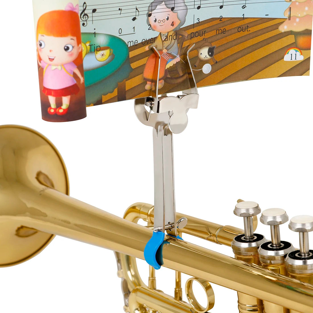 Music Stand Clarinet Tenor Horn Trumpets Alto Sax Wind Instrument Portable Sheet Music Stand Strong Spring Instrument Parts