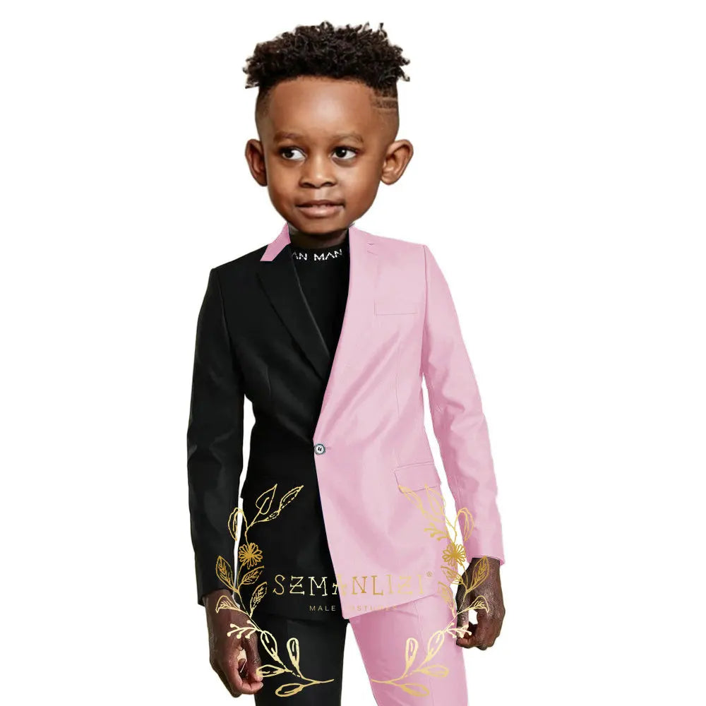 Suits for Flower Boy Kids Formal Jacket Pants Wedding Tuxedo 2 Pieces Children Suit for Birthday Party Photograph Show