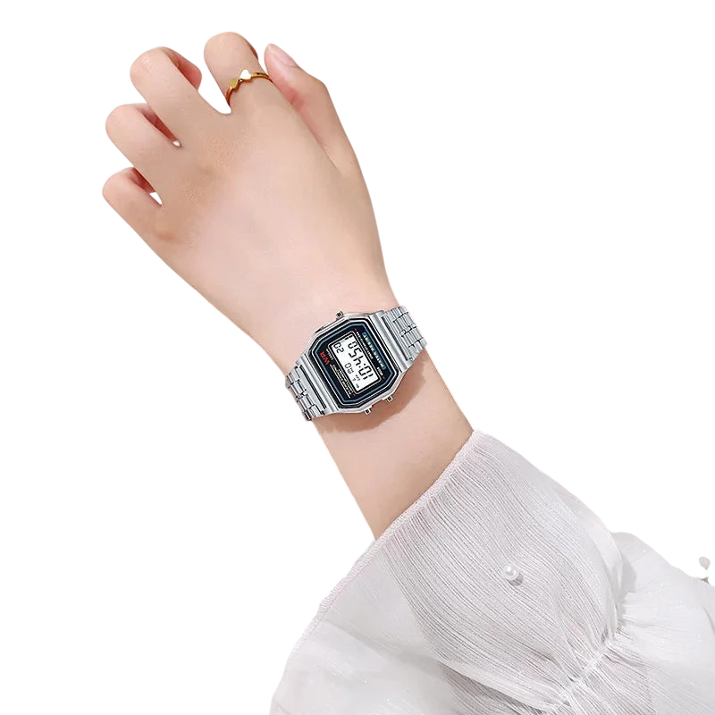 Luxury Rose Gold Women Watches Electronic Digital Display Retro Style Clock Mens Relogio Masculin Reloj Hombre Homme