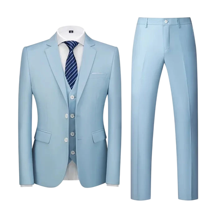 Purple Mens Suit Suit Suit And Vest Plus Pants Fashionable And Casual Two Button Three Piece Suit 16Colors Asian Size M 6Xl