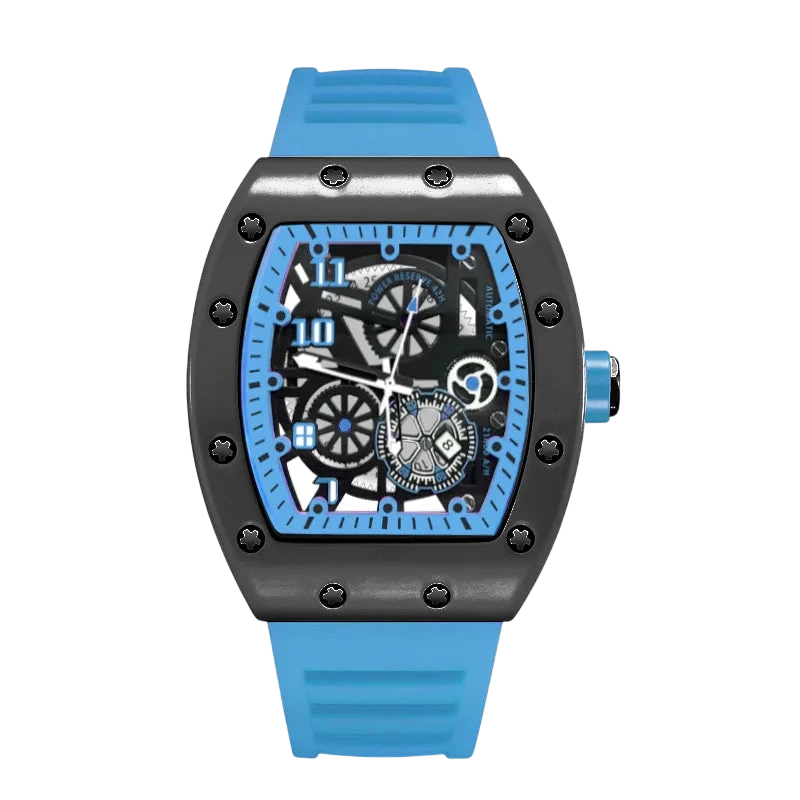 Mens Watch Sports Brand Fashion Trend Fully Automatic Quartz Wristwatch Hollow Waterproof Black Warrior Male Clock Watches