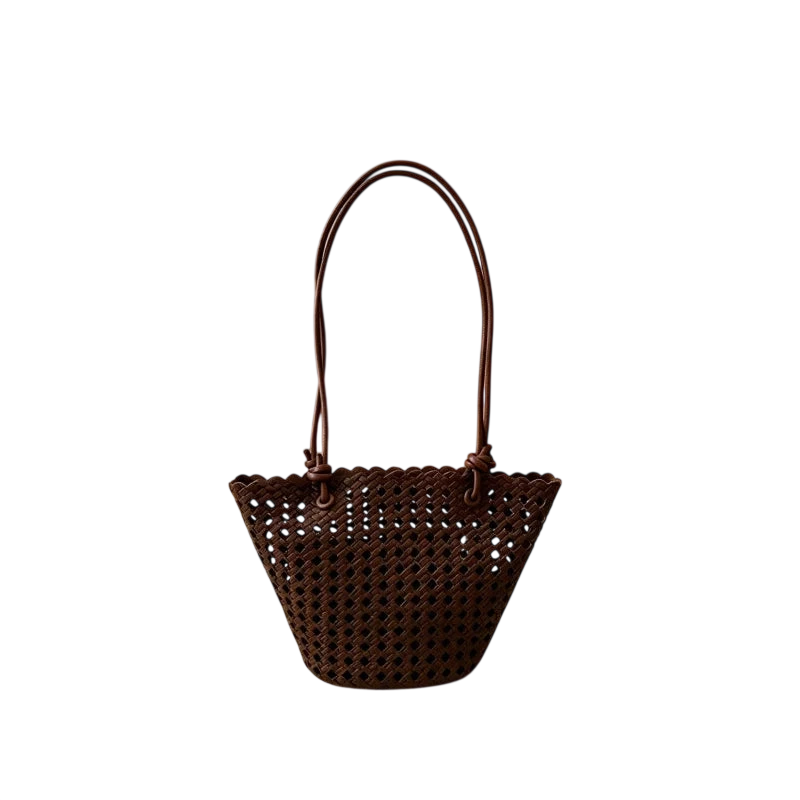 Womens Handbag Shoulder Bag 2026New Fashionable And Trendy Versatile Niche Hollow Woven Bag Vegetable Basket Bag Hand Held Un