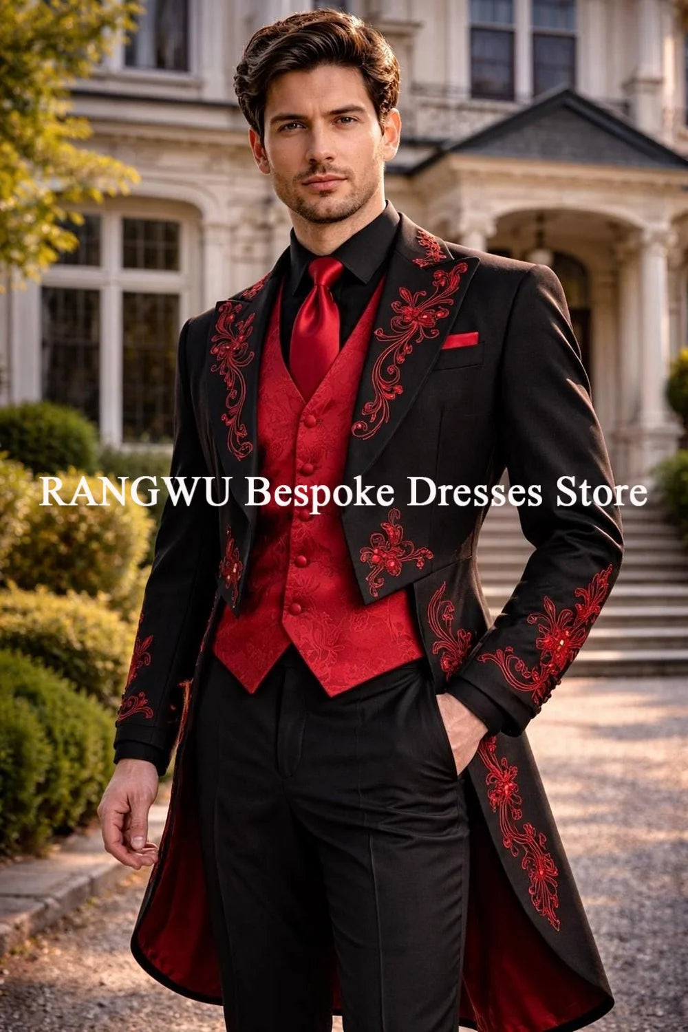 Quality Men's Suit Fit Tuxedo 3 Pieces Suit  Wedding Work & Party Spainish Formal Business Dinner Wear Customized
