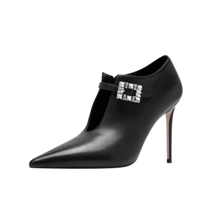 European American Fashion Black Women High Heeled Shoes Bridal Wedding Dress Banquet Fashion Party Sexy Single Shoes Size 35 45