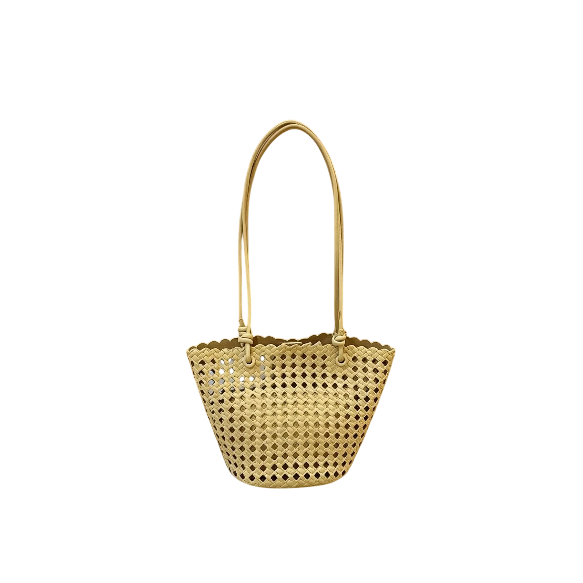 Womens Handbag Shoulder Bag 2026New Fashionable And Trendy Versatile Niche Hollow Woven Bag Vegetable Basket Bag Hand Held Un