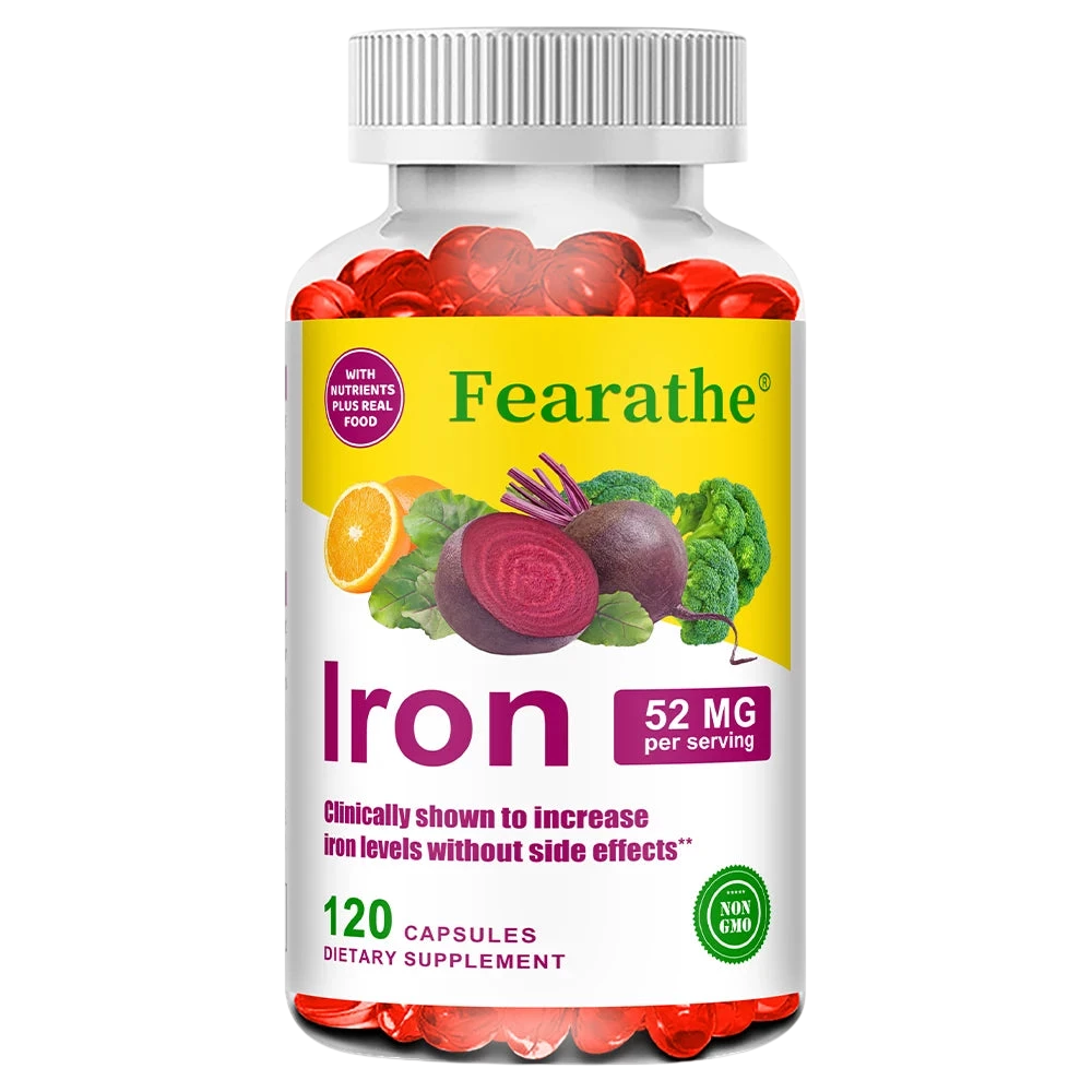 Iron And Vitamin C Supplement Boosts Energy Focus And Immune Function Supporting Red Blood Cells Improve Immunity Non Gmo
