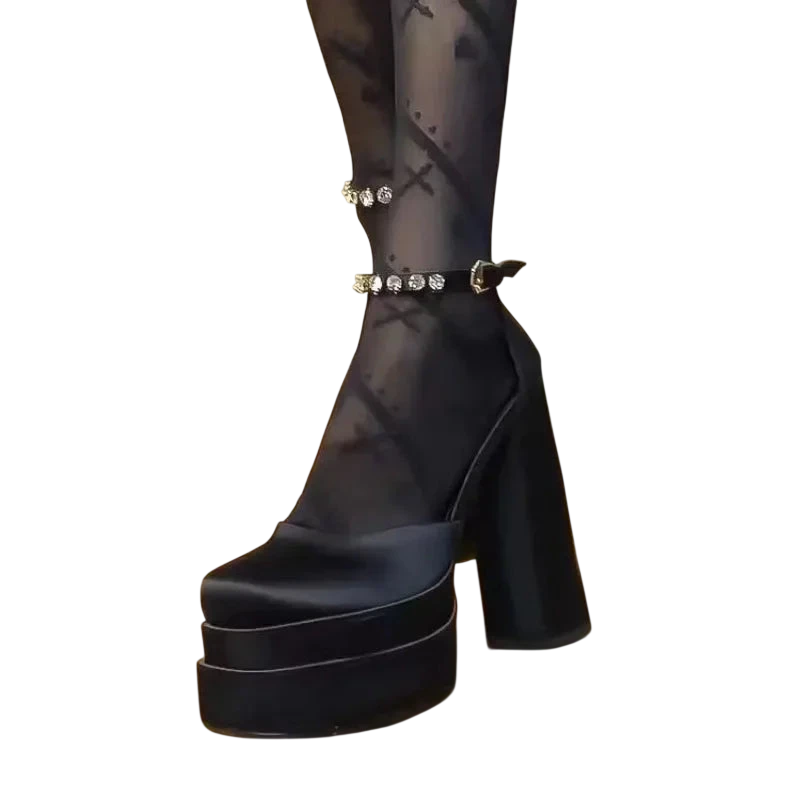 Womens Wedding Shoes Sexy Thick High Heels Sole Black White Dress Party Wedding Luxury Shoes Zapatos De Mujer