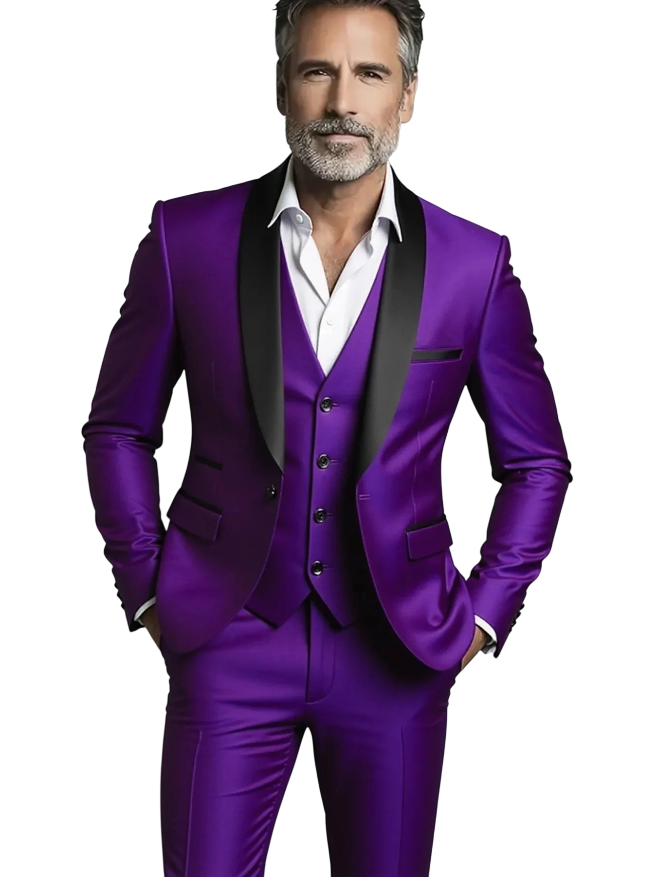 Suit Suit Vest Pants Mens Business Solid Color Fashion Slimming Work Solid Color Plus Size Formal Dress Wedding Best Men Suit