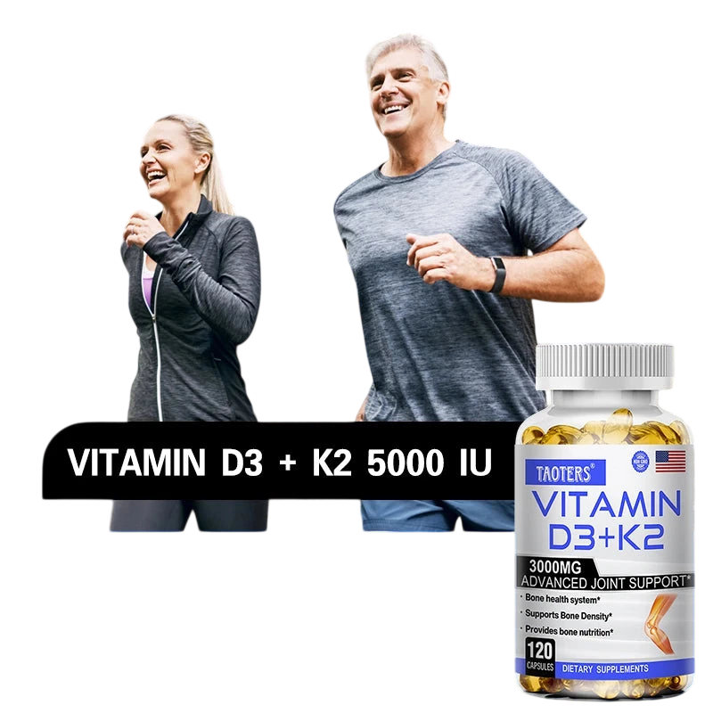 Vitamin D3 K2 Capsules Helps Regulate Calcium Metabolism And Supports Teeth Bones Heart Health Joint Health And Immunity