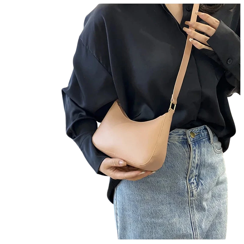 Fashionable And Trendy Solid Color Handbag Simple And New Small Square Bag Stylish And High Quality Single Shoulder Armpit Bag