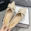 Ladies Footwear Pointed Toe Women's Flat Shoes Bride Moccasins Spring 2025 Trend Y2k High Quality Fashion Elegant Dress Lastest