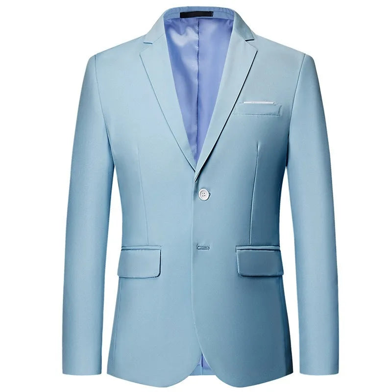 Men 3pcs/set Suits Slim Fit 2 Buttons Blazer Formal Business Jackets Korean Style Suit Vest Groom Wedding Prom Dinner Waistcoats