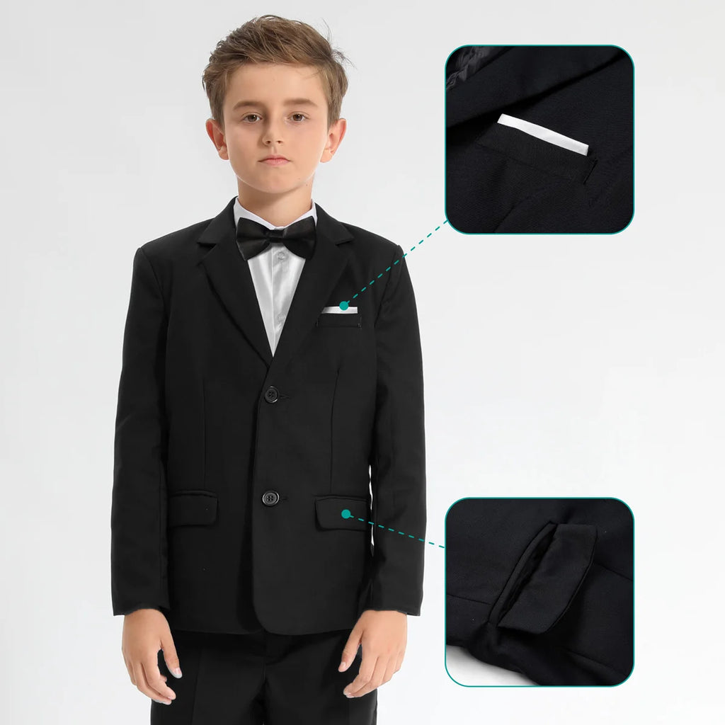 Suits for Boys Kids Wedding Easter Church Tuxedo Teenager School Performance Piano Outfit Set Children Birthday Formal Clothes