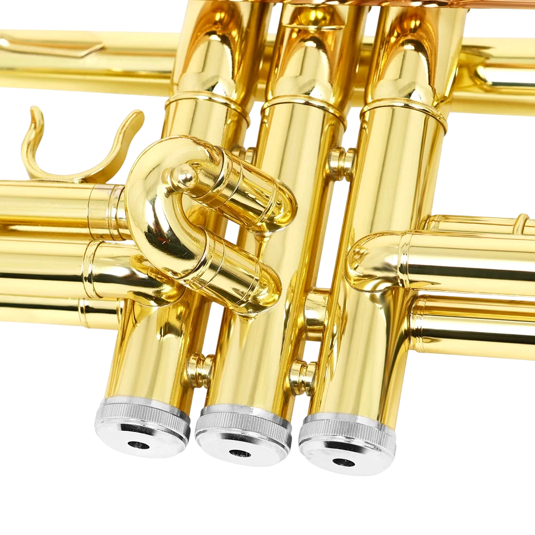 M Mbat Bb B Flat Trumpet Brass Gold Exquisite Durable Musical Instrument With Mouthpiece Bracket Weak Speaker Gloves Strap Case