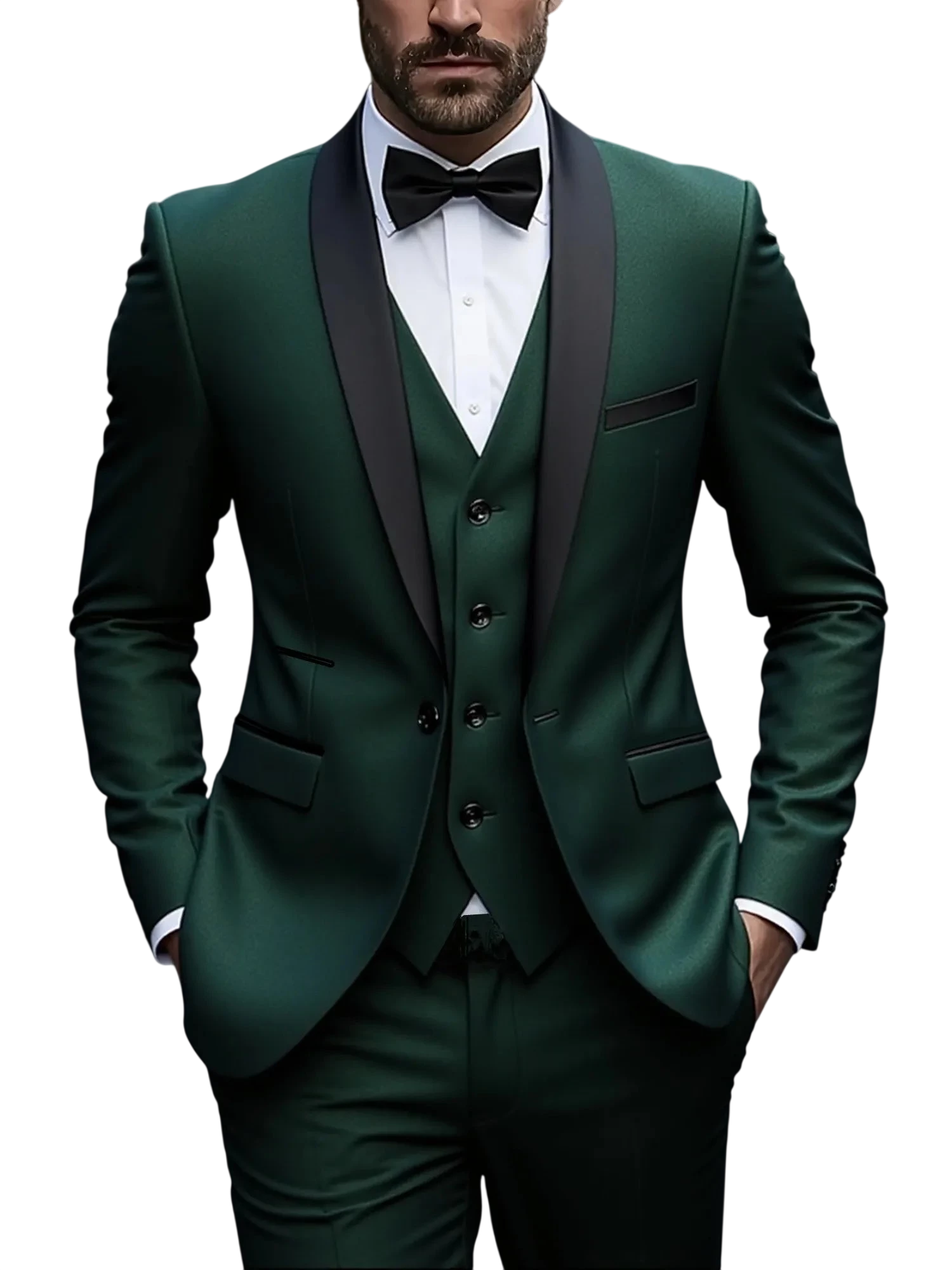 Suit Suit Vest Pants Mens Business Solid Color Fashion Slimming Work Solid Color Plus Size Formal Dress Wedding Best Men Suit