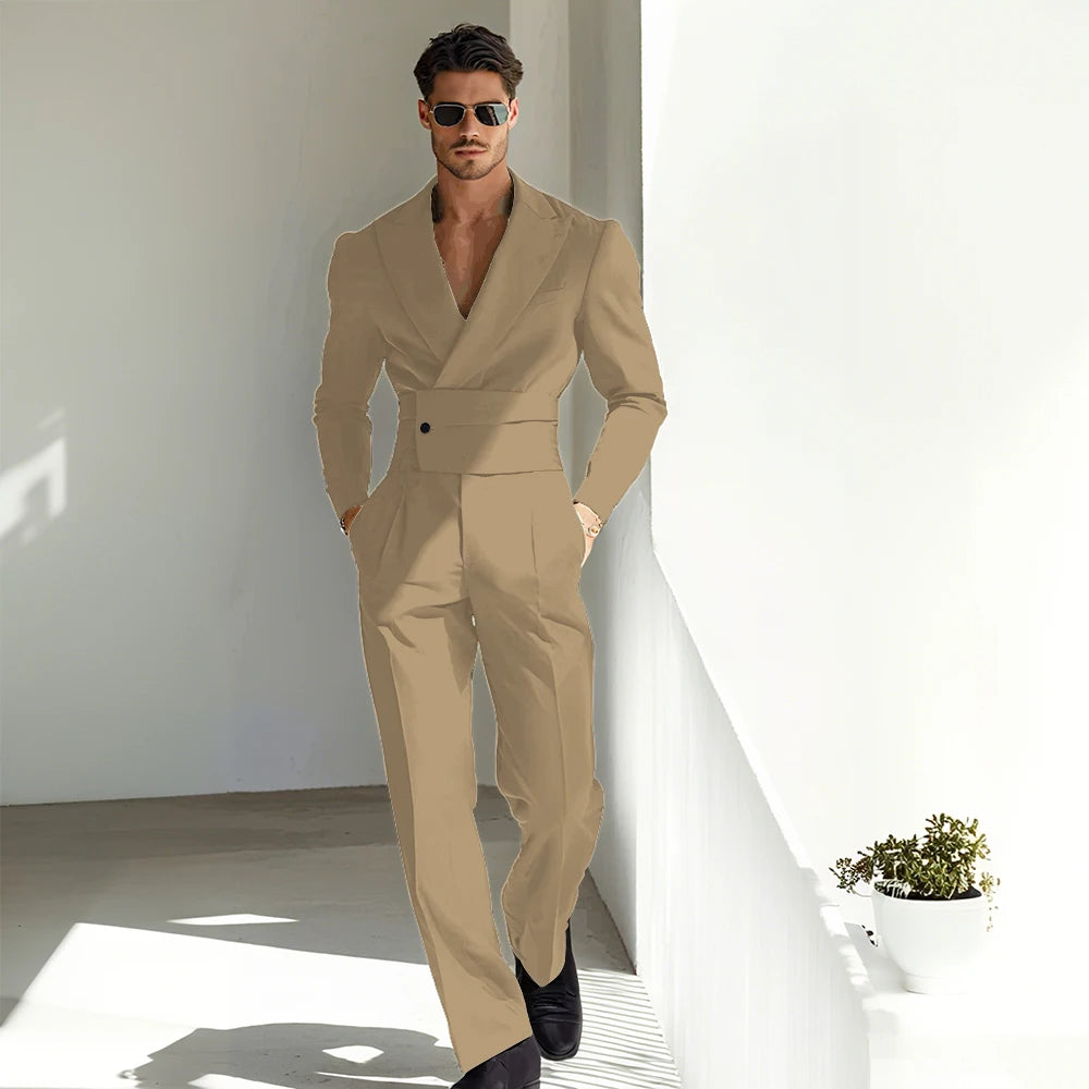 Sexy Men Suits Special Occasion Peak Lapel Skim High Quality Strong 2 Pieces Jacket Pants Banquet Business Luxuery Male Clothing
