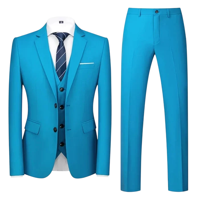 Purple Mens Suit Suit Suit And Vest Plus Pants Fashionable And Casual Two Button Three Piece Suit 16Colors Asian Size M 6Xl
