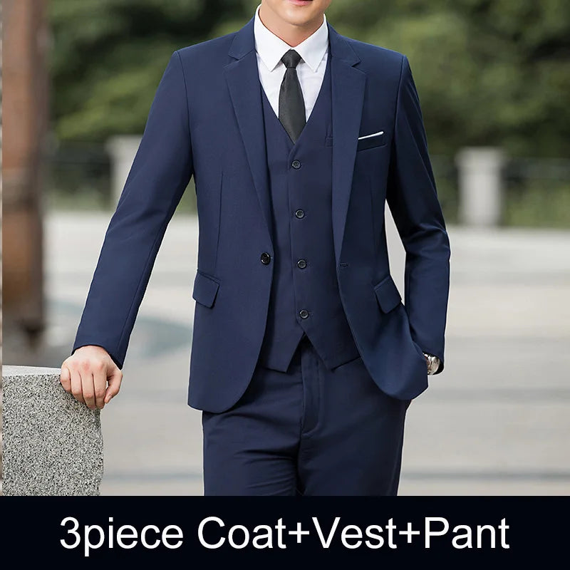 Suits Men's Fashionable Banquet Tailored Solid-color Dance Singer Trend Host Casual Wedding Banquet Dress Male Star Performance
