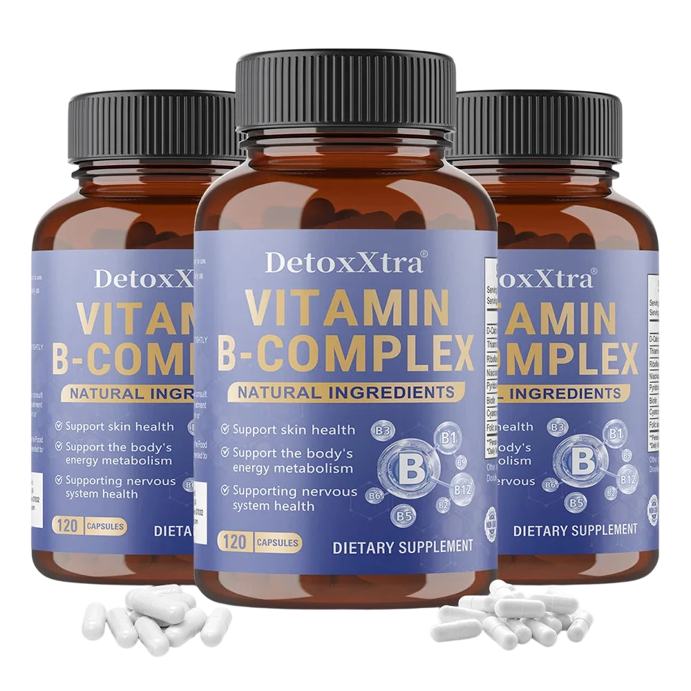 Vitamin B Complex Capsules Relieve Stress Energy Metabolism Nervous System Immune Wellness Support Vegetable Capsules