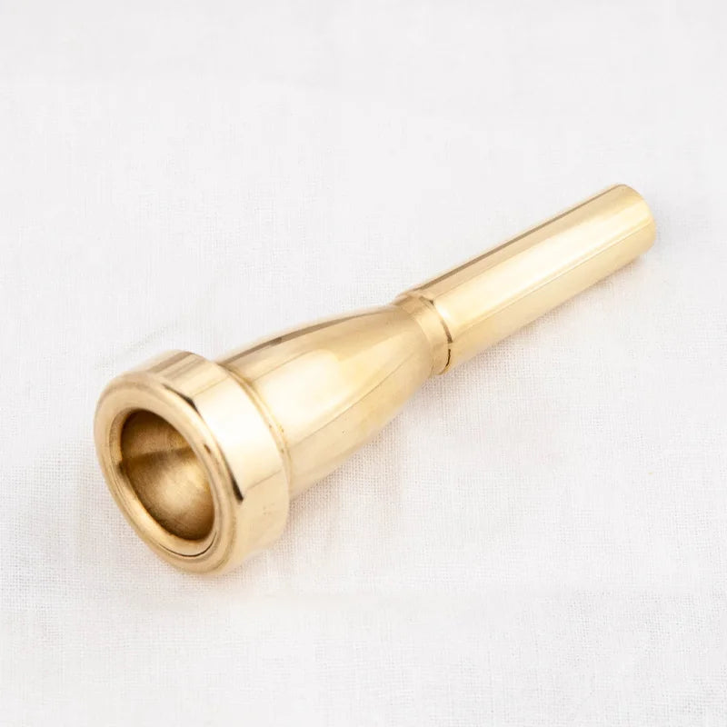 Gold-Plated 7C Small Trumpet for Student Band, School Beginner Trumpet Mouthpiece, Musical Instrument Accessory, Bullet-Shaped Universal Labor-Saving Mouthpiece