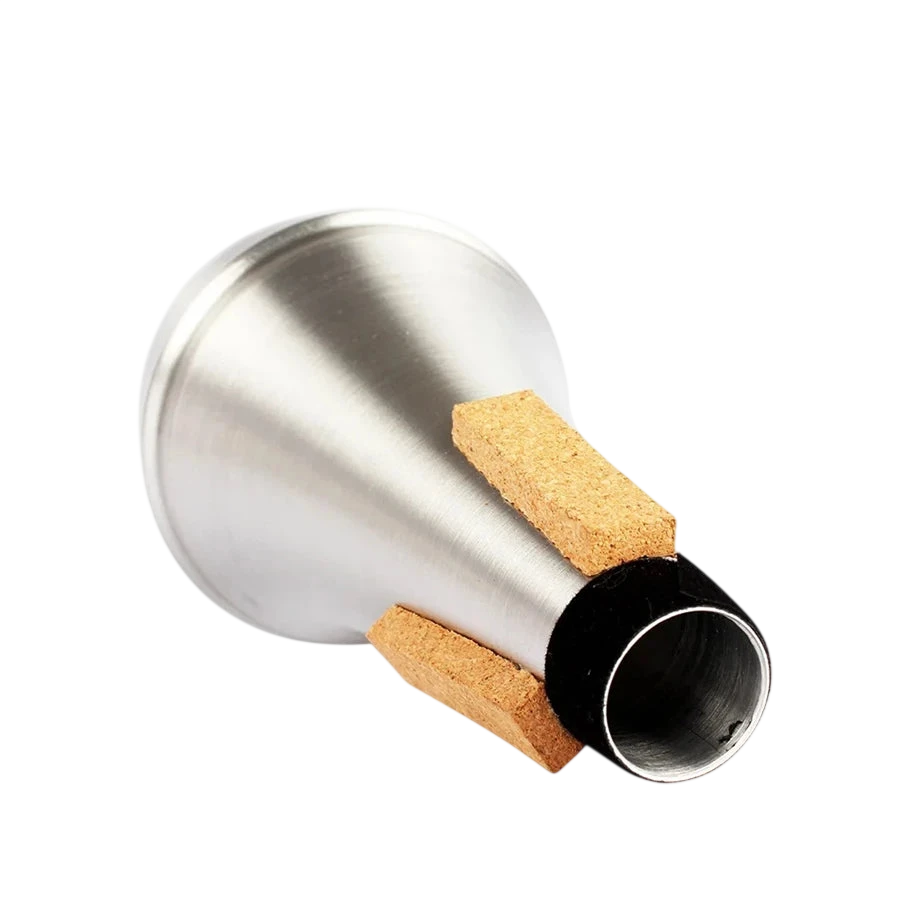 Mute For Trumpet Aluminium Silver Portable Straight Trumpets Mute For Jazz Instrument Practice Beginner