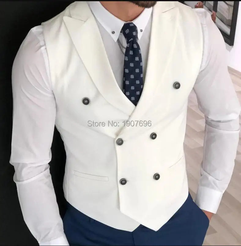 Suits for Men Slim Fit 3 Pieces Male Suit Jacket Vest with Pants Wedding Tuxedo