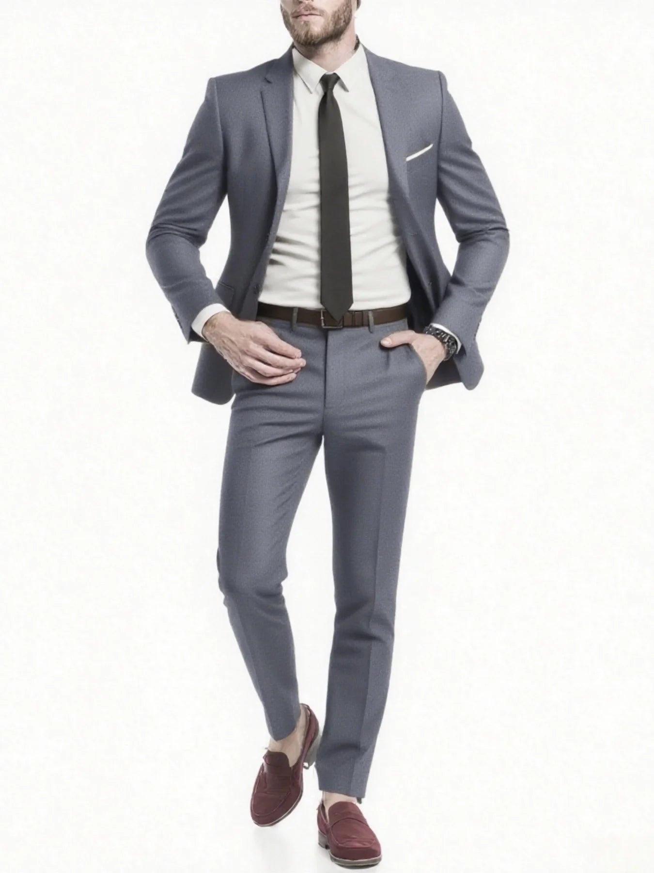 Men's Suit 2pcs Set, Stylish Jacket And Trousers, Elegant Formal Wear for Wedding, Party And Event
