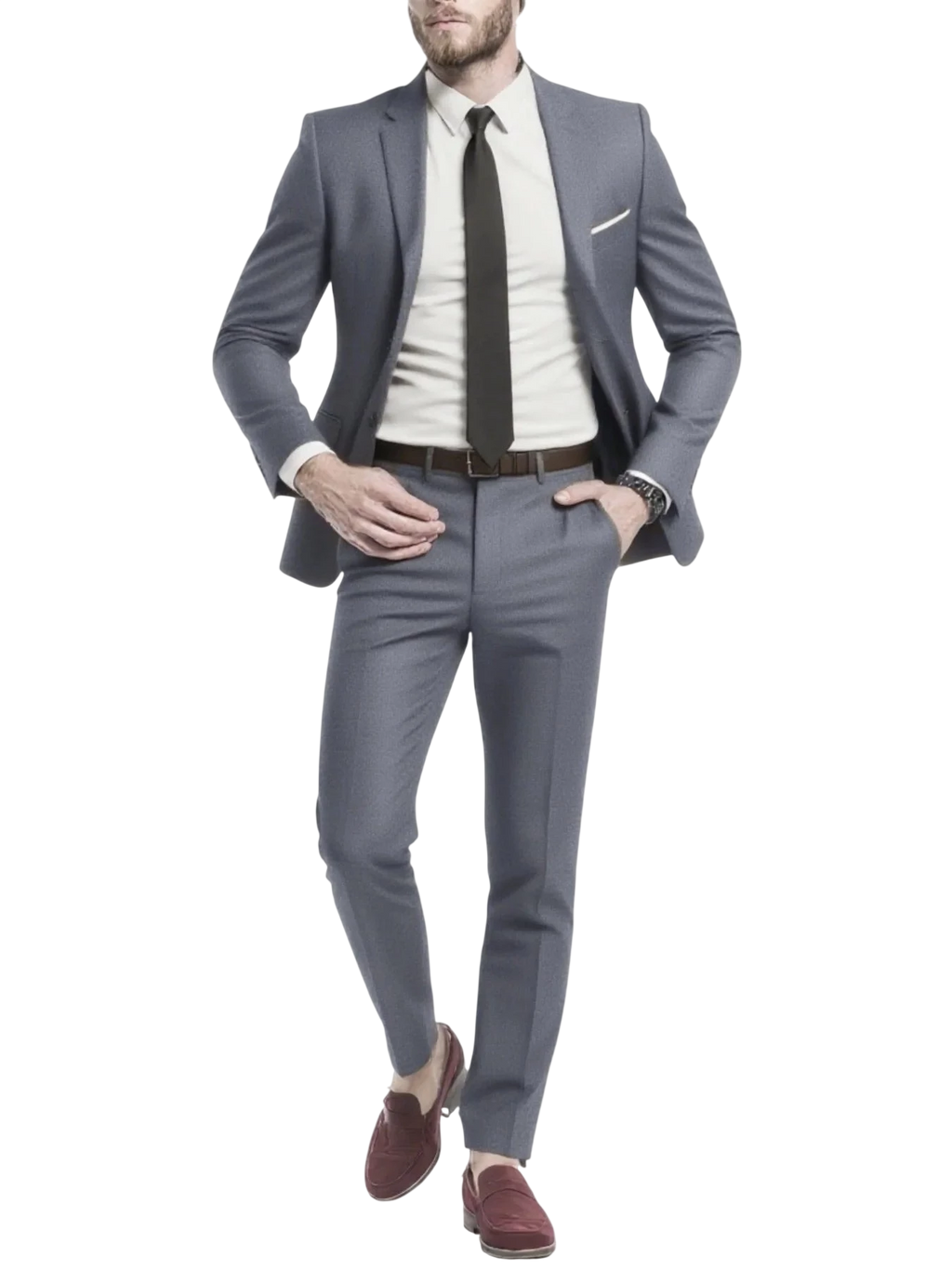 Mens Suit 2Pcs Set Stylish Jacket And Trousers Elegant Formal Wear For Wedding Party And Event