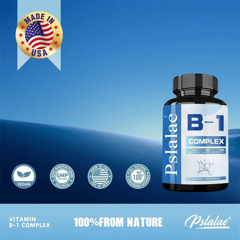Vitamin B1 Complex - Fatigue, Digestion, Stress, Mood Formula, Boosts Energy and Metabolism