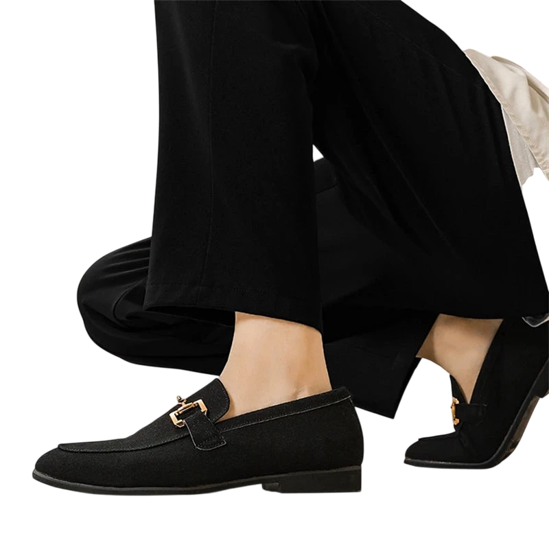 Fashion Brand Men Suede Leather Shoes Black Beige Horsebit Loafers Slip On Formal Mens Dress Shoes Wedding Office Casual Shoes