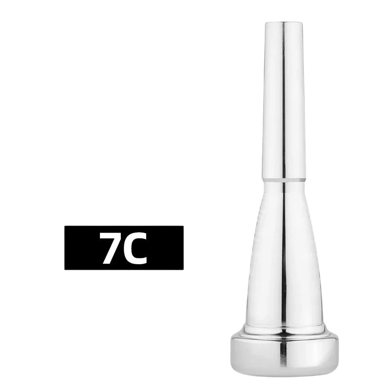 Gold Plated 7C Small Trumpet For Student Band School Beginner Trumpet Mouthpiece Musical Instrument Accessory Bullet Shaped Universal Labor Saving Mouthpiece