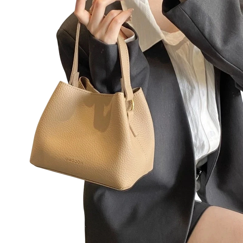 Handheld Bucket Bag Womens Fashionable Small Handbag Outdoor Commuting Crossbody Bag