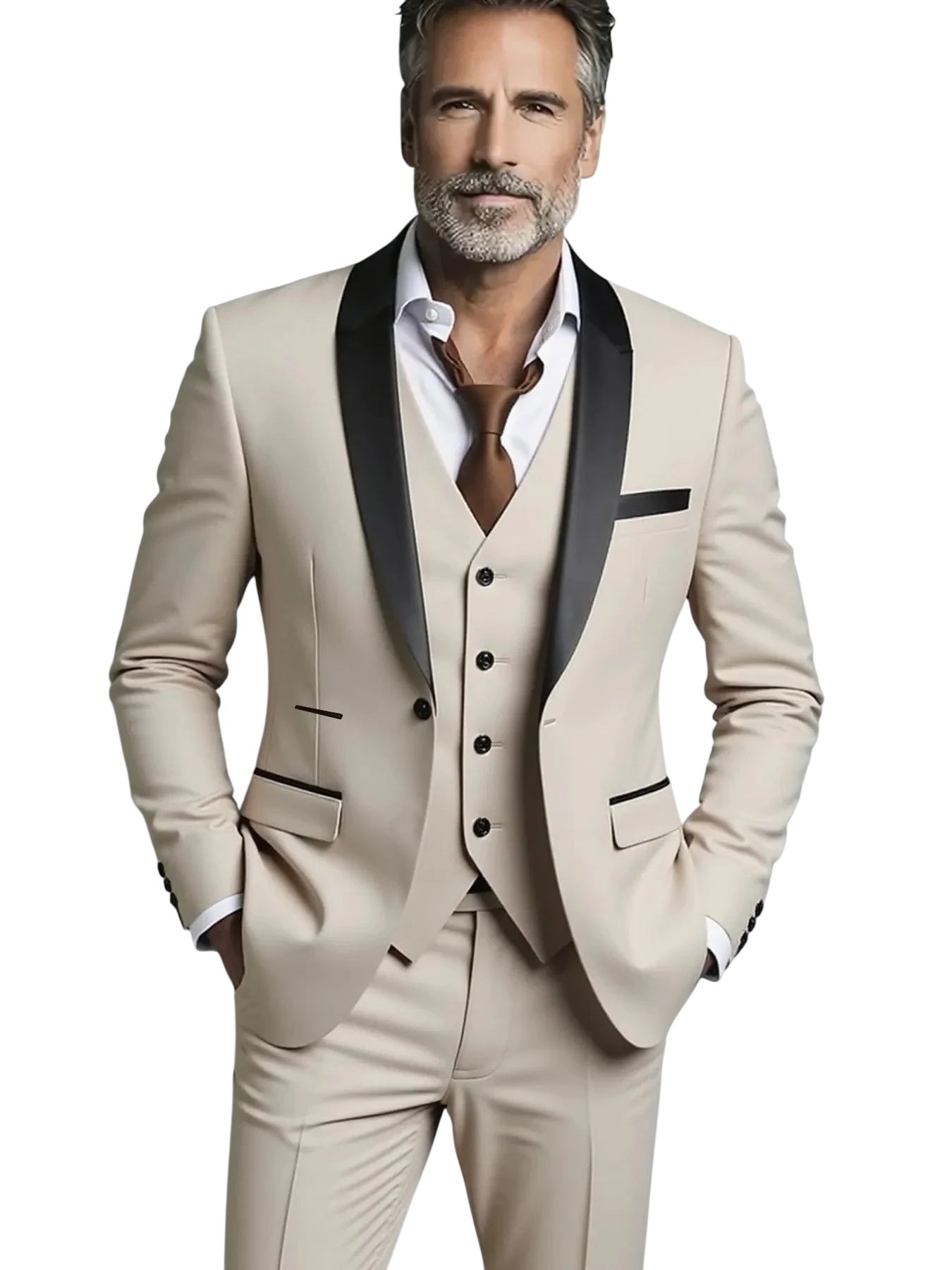 Suit Suit Vest Pants Mens Business Solid Color Fashion Slimming Work Solid Color Plus Size Formal Dress Wedding Best Men Suit