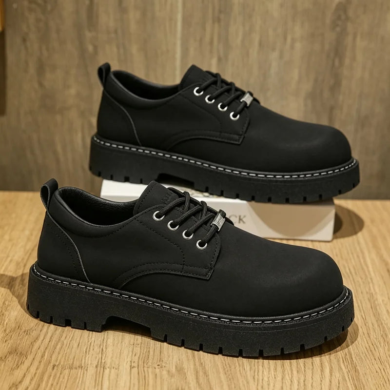 Spring Autumn Men's Business Dress Shoes Black Casual Simple Comfortable Anti Slip Wear Resistant Round Head Men's Shoes