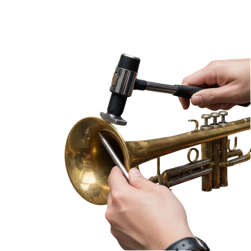 Professional Brass Instrument Hammer Compact Metal Dent Remover Precision Repair Tool For Trumpet Trombone Tuba Use