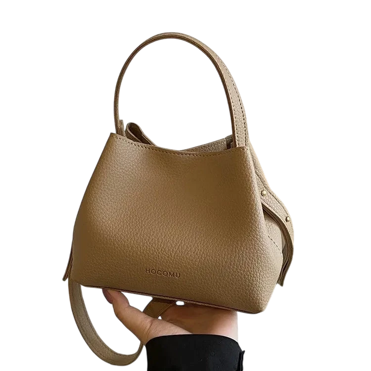 Handheld Bucket Bag Womens Fashionable Small Handbag Outdoor Commuting Crossbody Bag